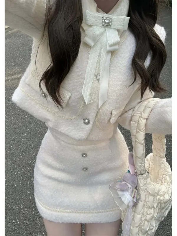 Fit Mini Skirt Temperament Korean Fashion Suit Outfits - Image 6