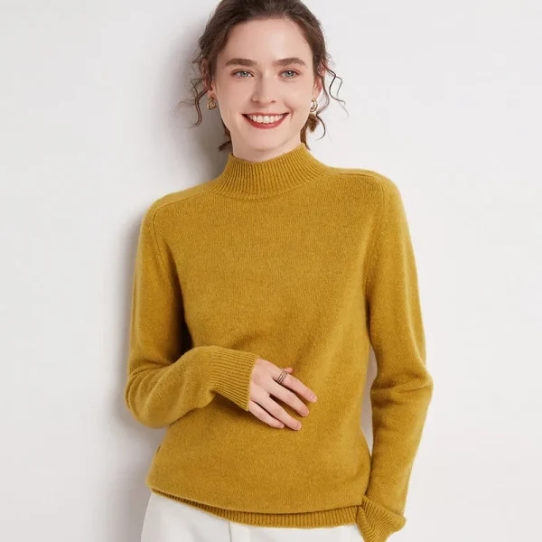 sweater Women's half turtleneck pullover warm bottom - Image 6