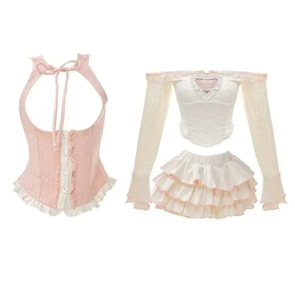 Japanese Style Kawaii Clothing 3 Piece Skirts Set Women - Image 5