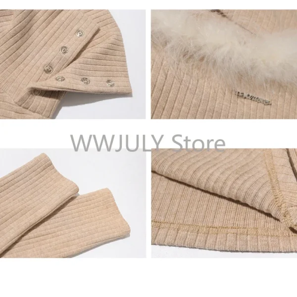 Winter Irregular Wool Knitted Tops for Women Slim Fit Korean Fashion - Image 6