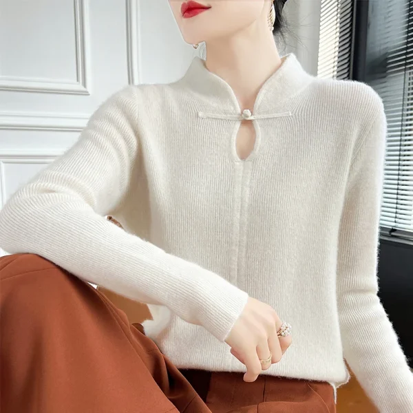 Beautiful slave sweater stand collar pullover  cashmere sweater