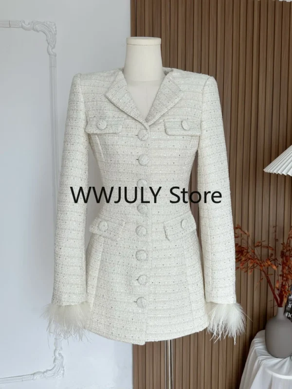 French Elegant Blazer Coat Woman Casual Slim Long Sleeve Jackets - Image 5