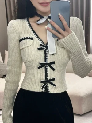 Clothing V-neck Korean Style Fashion Slim Blouse Woman