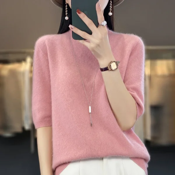 Autumn Joker Half Sleeve Knitted Sweater Women's - Image 3