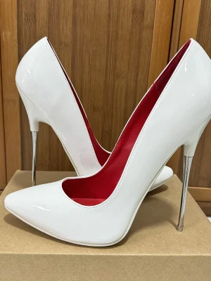 2025 New Arrival 16cm High Heels All White Pole Dancing