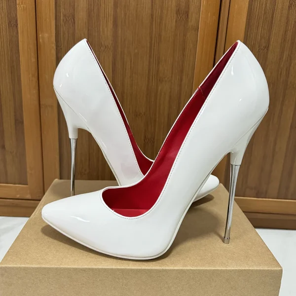 2025 New Arrival 16cm High Heels All White Pole Dancing