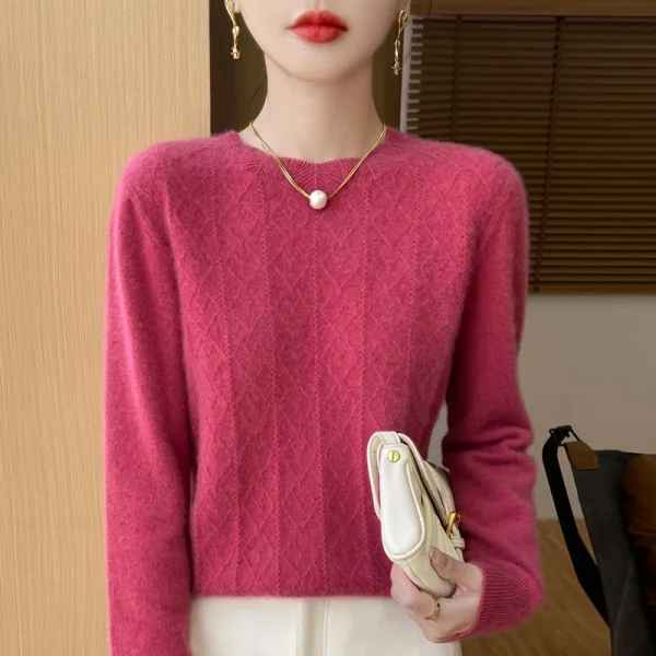 Wool autumn and winter new women's sweater crewneck pullover sweater