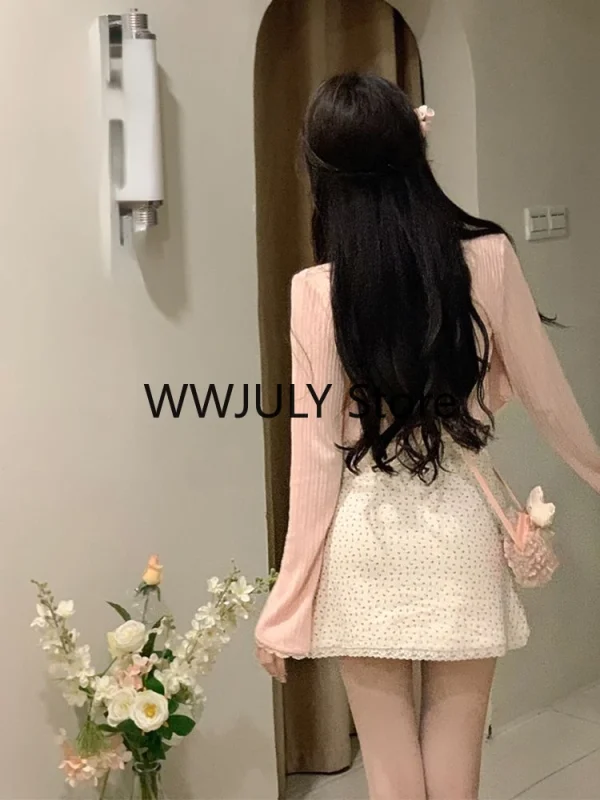 Floral  Mini Dress Beach Holiday Dress Korean Style Suit - Image 5