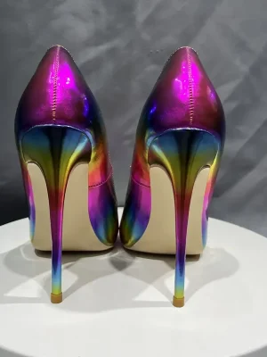 Colorful Patent Sexy Women Pointy Toe High Heel Shoes