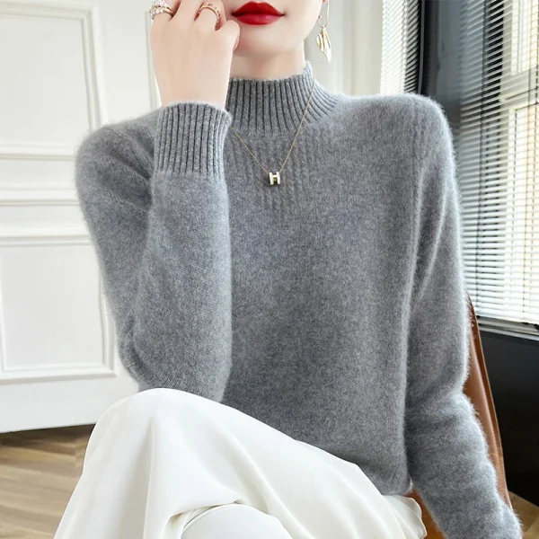 women's sweaters in autumn and winter  merino wool - Image 3