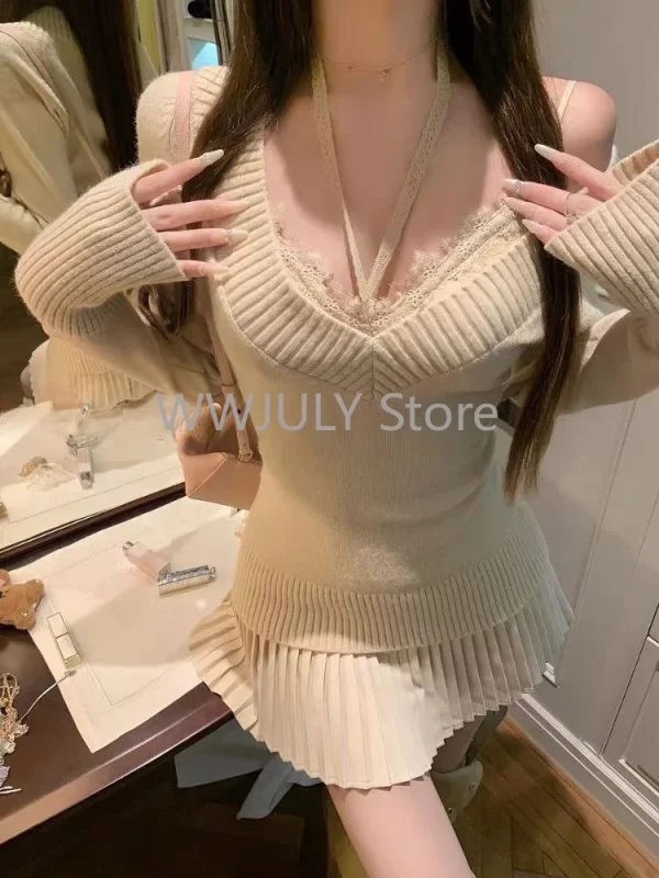 Winter Korean Fashion Retro Long Sleeve Knitted Sweater - Image 6