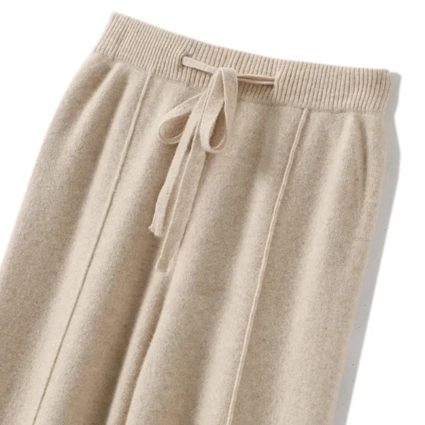 wool female pencil pants thick warm high-end cashmere knitted - Image 4