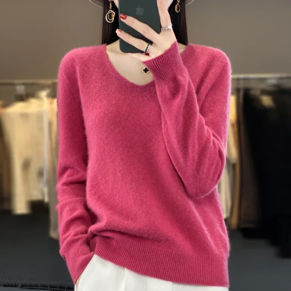 Cashmere sweater women's sweater in autumn and winter - Image 2