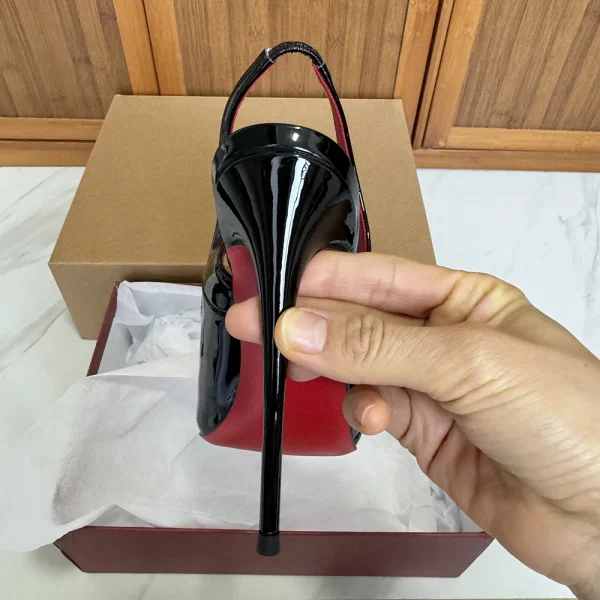 Customize Sexy Glossy Black Women Fashion Pointy Toe High Heel - Image 5