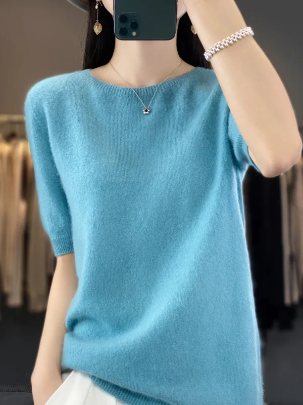 Pure wool T-shirt spring and summer new women's - Image 6