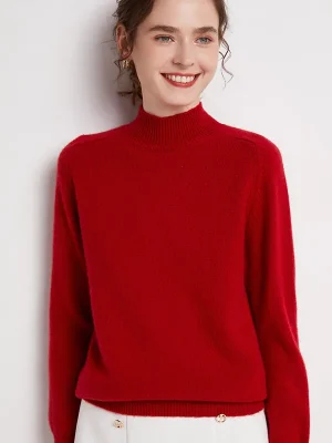 sweater Women’s half turtleneck pullover warm bottom