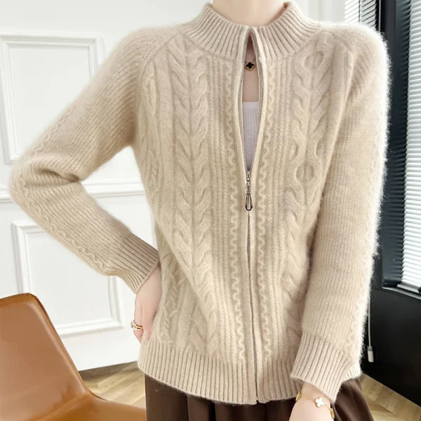 wool cardigan New cashmere sweater in autumn and winter women's - Image 5