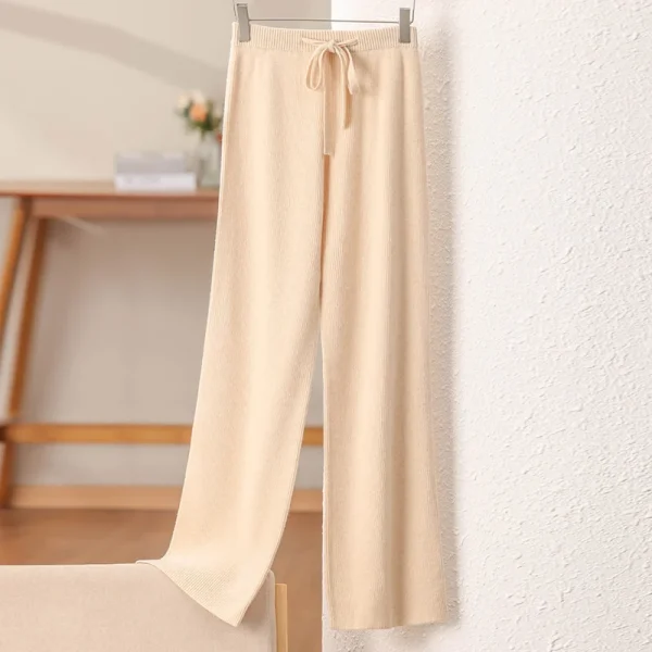 Wool new knitted trousers for autumn and winter Casual women's - Image 4