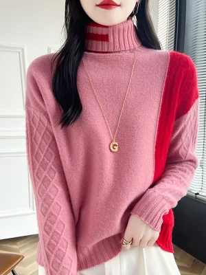 wool pullover Cashmere sweater Women’s O-neck