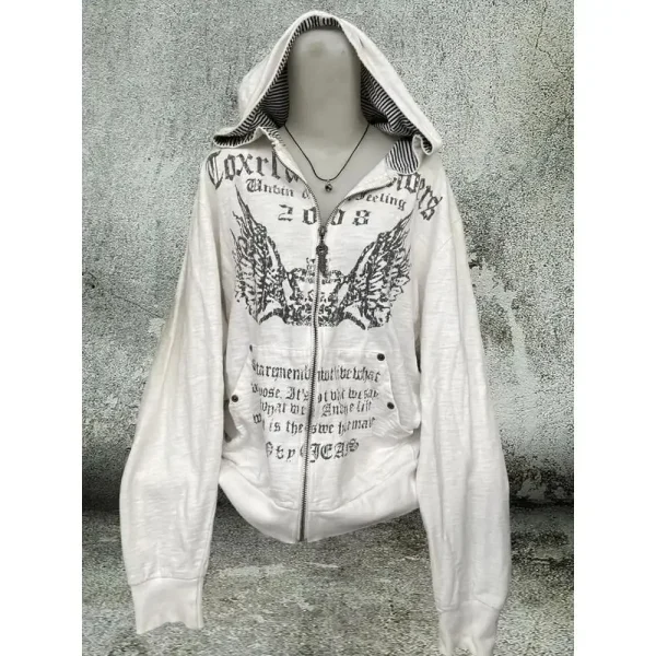 Vintage Sweatshirts 2025 Women's Clothes White Print