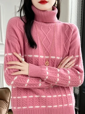 Women’s lapel pullover warm bottom knit shirt top