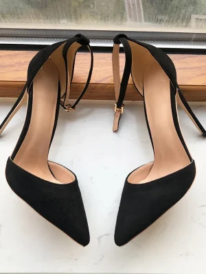 Pointy Toe High Heel Shoes Elegant Ladies Flock Stiletto Pumps