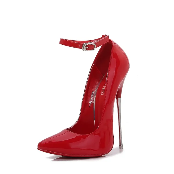 High Heel Women Sexy Ankle Buckle Strap Stiletto Pumps - Image 6