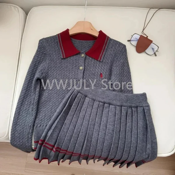 Preppy Style New Patchwork Long Sleeved Cardigan Sweater Women - Image 7