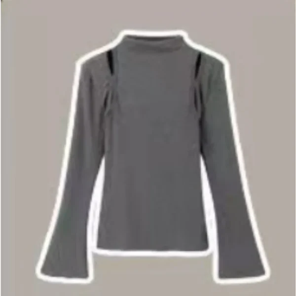 Aesthetics Slim Chic Fashion Long Sleeve Solid Women T-shirts - Image 6