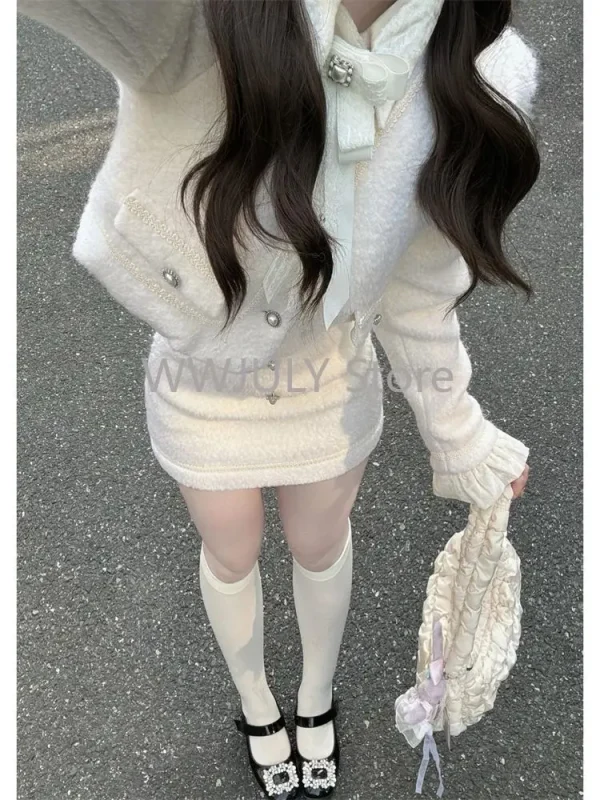 Fit Mini Skirt Temperament Korean Fashion Suit Outfits - Image 2