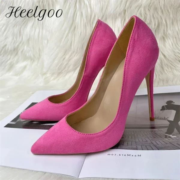 Women Pointy Toe High Heel Shoes Elegant Office Ladies - Image 3