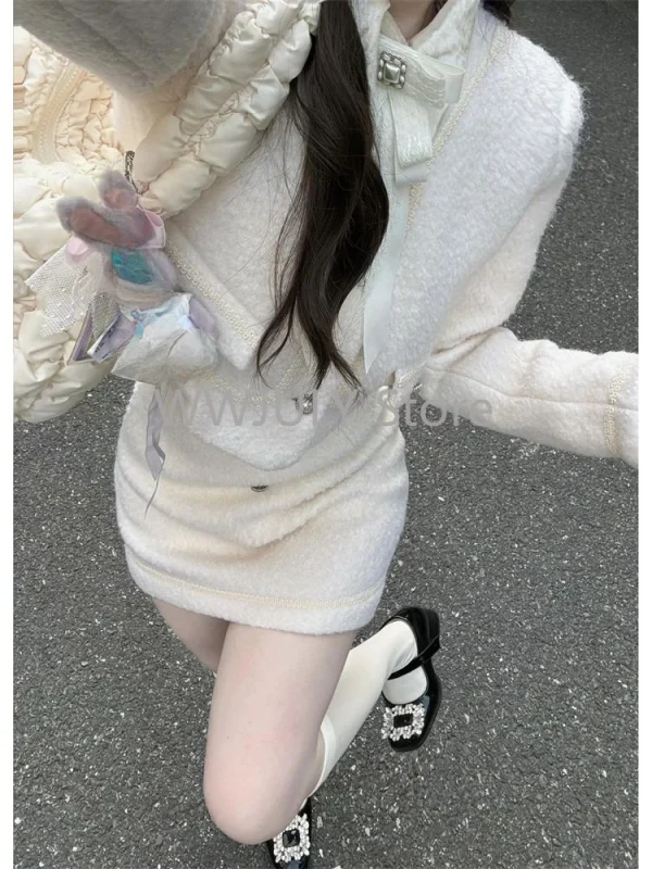 Fit Mini Skirt Temperament Korean Fashion Suit Outfits - Image 3