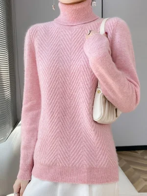 Wool cashmere sweater Women’s pullover warm bottom knit