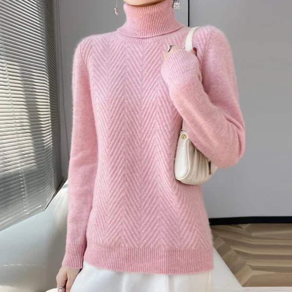 Wool cashmere sweater Women's pullover warm bottom knit