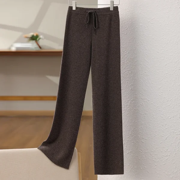 Wool new knitted trousers for autumn and winter Casual women's - Image 3