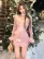 Winter Lace-up Knitted Skirt Suits Long Sleeve Fur Collar Slim