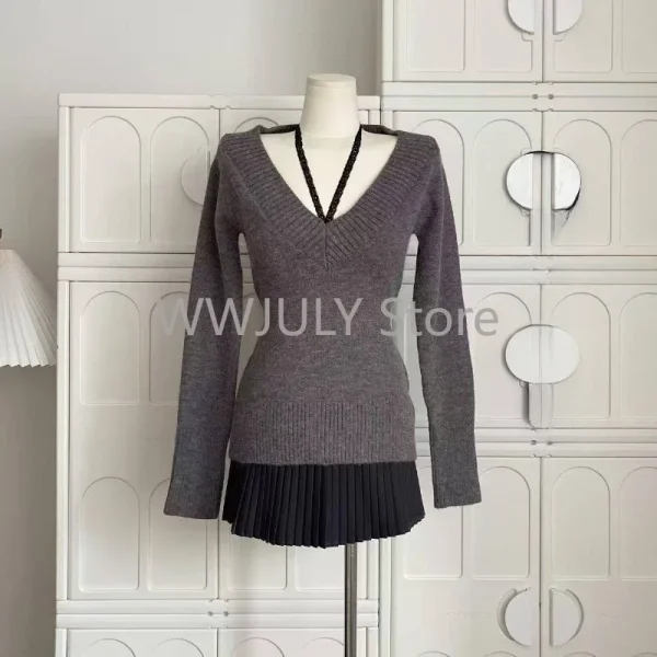 Winter Korean Fashion Retro Long Sleeve Knitted Sweater - Image 2