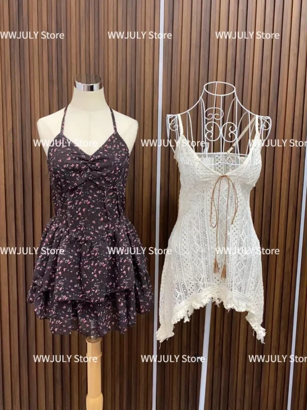 Korean Fashion Outfits 2 Piece Set Floral Dress Chic - Image 2