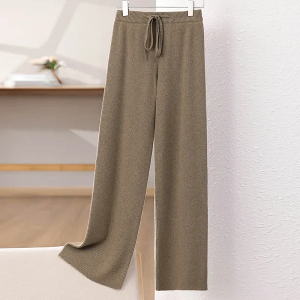 Wool new knitted trousers for autumn and winter Casual women's - Image 5