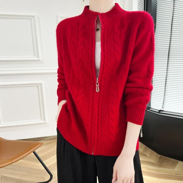 wool cardigan New cashmere sweater in autumn and winter women's - Image 2