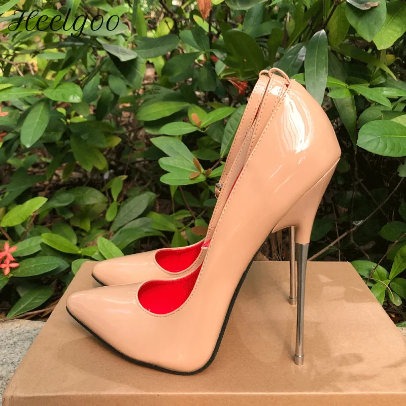 High Heels Nude Stilettos Sexy Women inside Red Pumps - Image 2