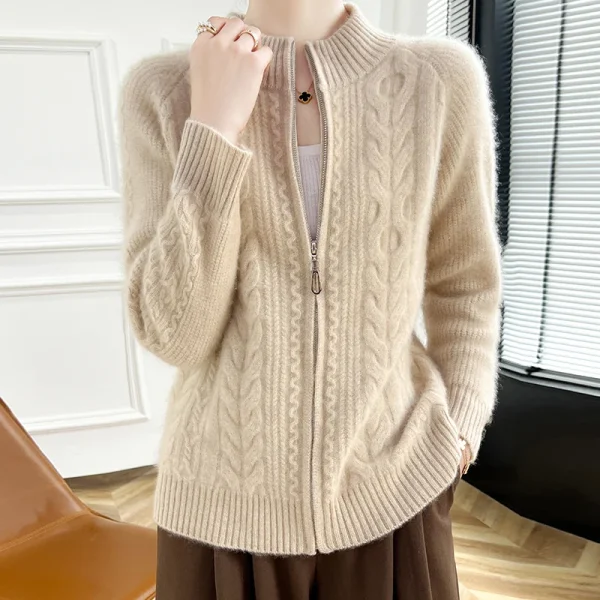 wool cardigan New cashmere sweater in autumn and winter women's - Image 3