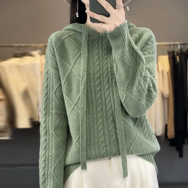 wool pullover Fall/winter new cashmere sweater women's - Image 3