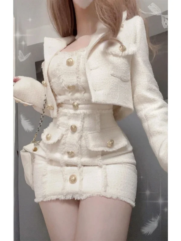 French Elegant Suit Woman Slim Short Coat - Image 5