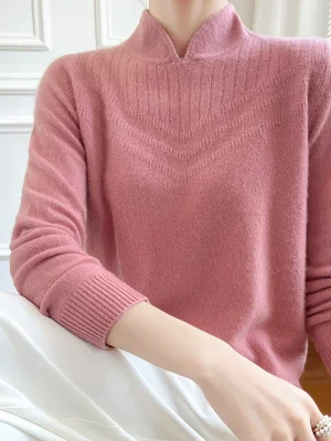 Winter new women’s sweater stand-up pullover thick knit