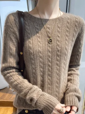 winter cashmere sweater Women’s O-neck pullover