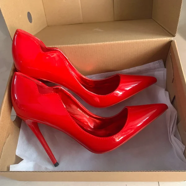 Red Women Fashion Pointy Toe High Heel Shoes Sexy