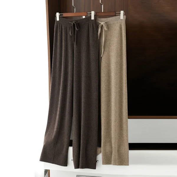 wool female pencil pants thick warm high-end cashmere knitted - Image 3