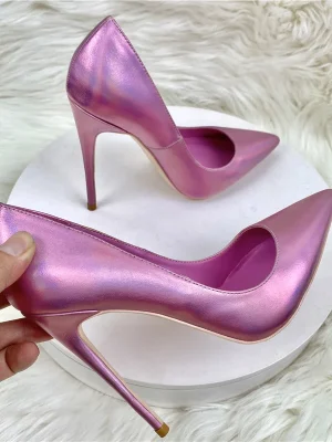 Women Pointy Toe High Heel Shoes for Wedding Bride maids Party