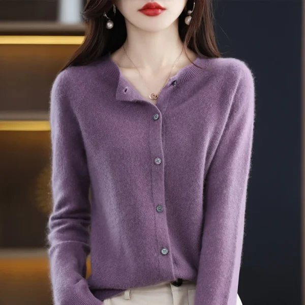 sweater women's first-line ready-to-wear cashmere cardigan - Image 6